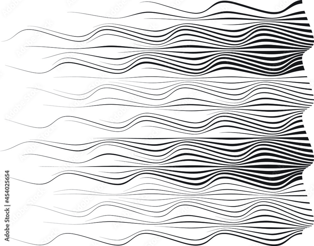 Abstract flow lines background . Fluid wavy shape .Striped linear pattern . Music sound wave . Vector illustration Abstract flow lines background . Fluid wavy shape .Striped linear pattern . Music sound wave . Vector illustration