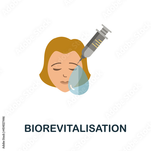 Biorevitalisation flat icon. Colored sign from plastic surgery collection. Creative Biorevitalisation icon illustration for web design, infographics and more