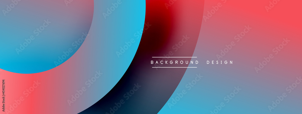 Abstract overlapping lines and circles geometric background with gradient colors Abstract overlapping lines and circles geometric background with gradient colors