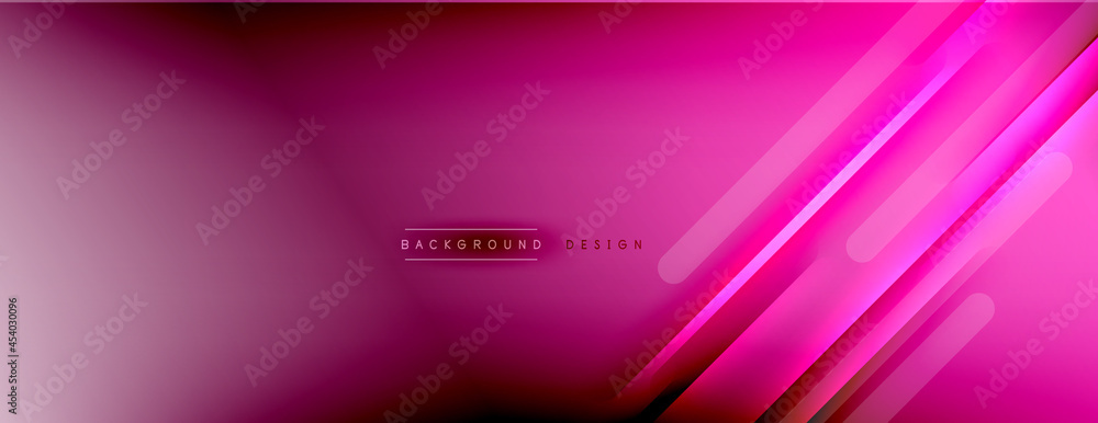 Abstract background - lines composition created with lights and shadows. Technology or business digital template. Trendy simple fluid color gradient abstract background with dynamic