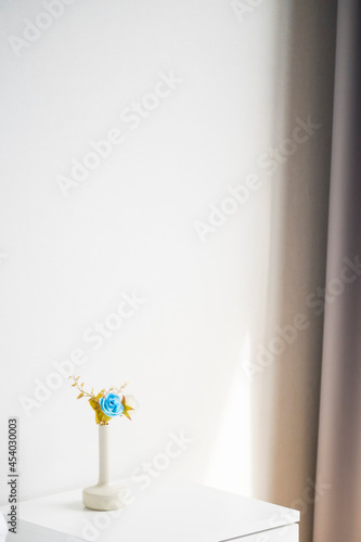 interior of a room with flowers