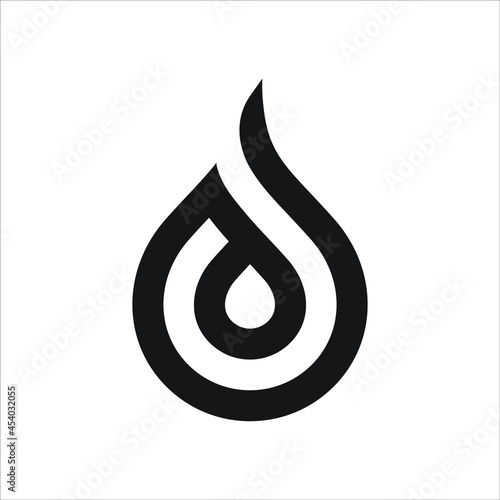 Water drop logo icon