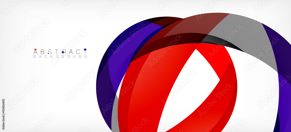 Geometric abstract background. Circle created with overlapping color shapes. Vector Illustration For Wallpaper, Banner, Background, Landing Page Geometric abstract background. Circle created with overlapping color shapes. Vector Illustration For Wallpaper, Banner, Background, Landing Page