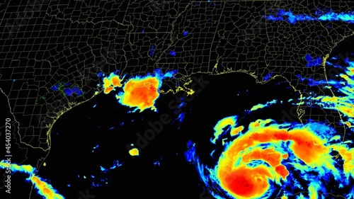 2021 Hurricane Ida time lapse satellite imagery. (Gulf of Mexico 