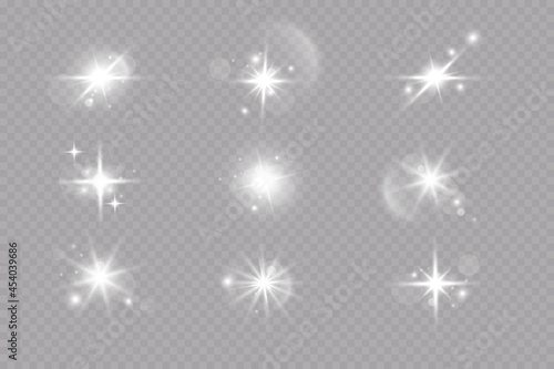 Vector transparent sunlight special lens flare light effect
