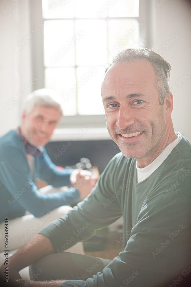 Gay couple relaxing together Gay couple relaxing together