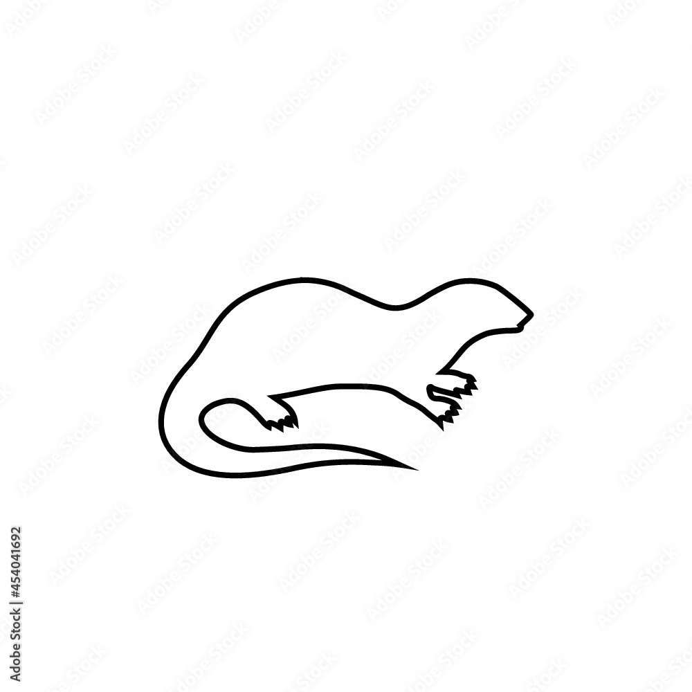 Obraz premium Otter icon isolated on white background