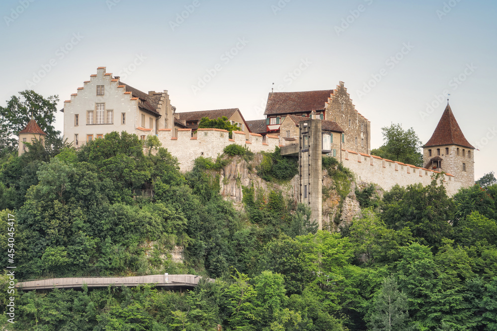 Schloss Laufen, Laufen Castle, on the Rhine Falls. Laufen-Uhwiesen, canton of Zurich, Switzerland.