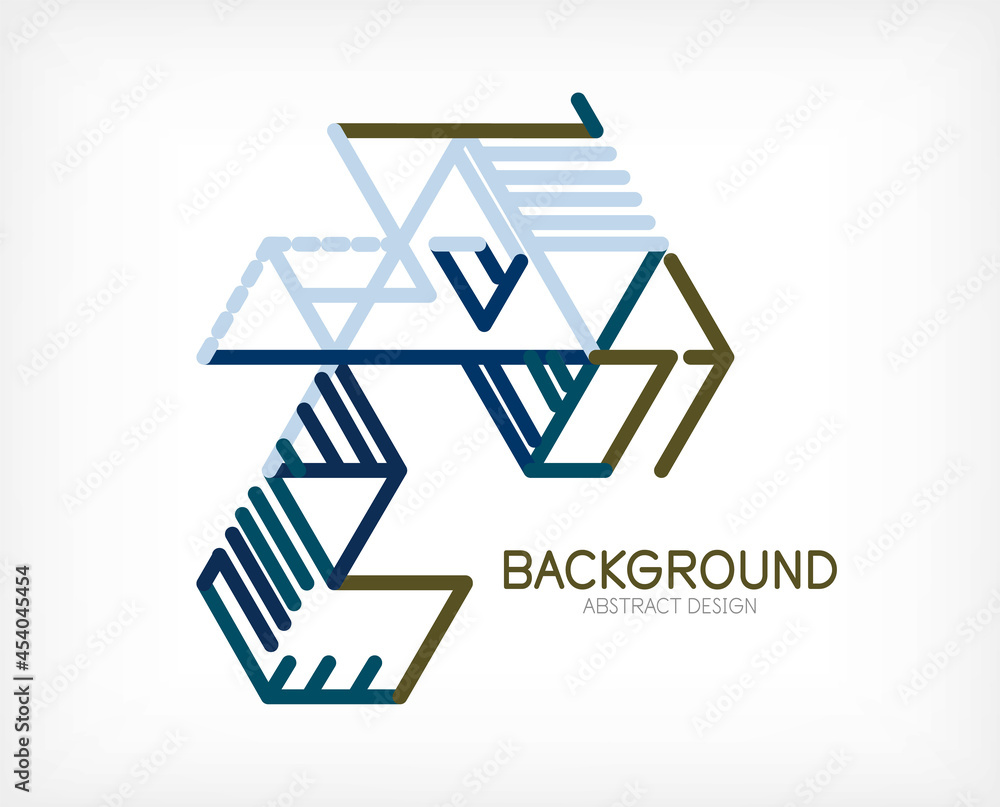 Abstract background. Color lines on white background. Linear abstract composition. Techno or business concept for wallpaper, banner, background, landing page Abstract background. Color lines on white background. Linear abstract composition. Techno or business concept for wallpaper, banner, background, landing page
