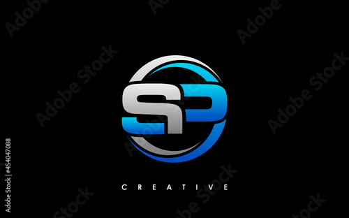 SP Letter Initial Logo Design Template Vector Illustration photo