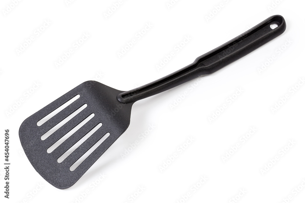 Plastic kitchen spatula on a white background Plastic kitchen spatula on a white background
