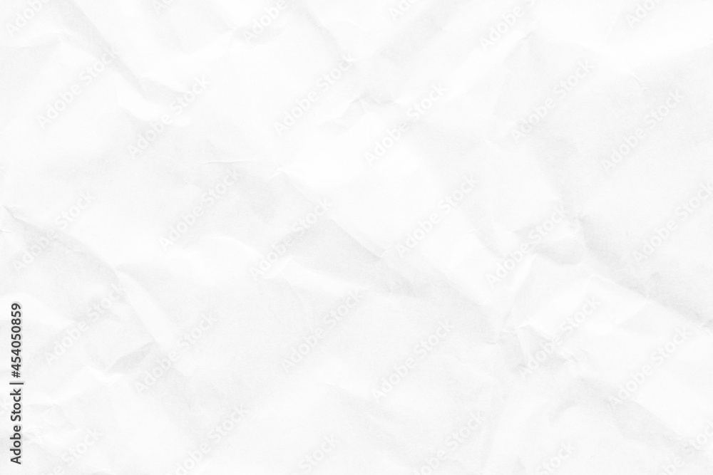 White crumpled paper recycled kraft sheet texture background