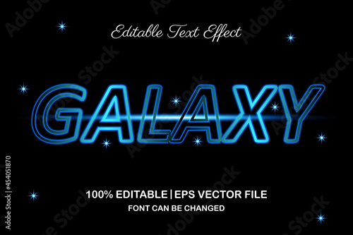 galaxy 3d editable text effect