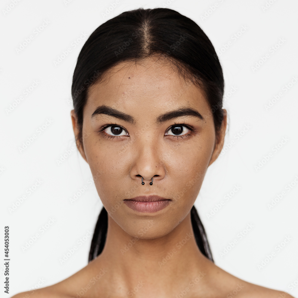 Worldface-Thai woman in a white background Worldface-Thai woman in a white background