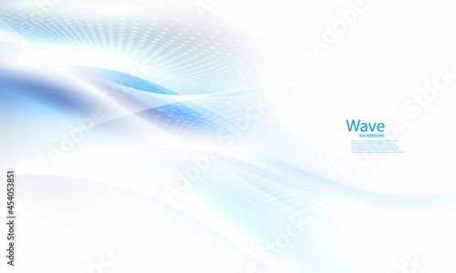 Abstract blue background poster with dynamic. technology network Vector illustration.