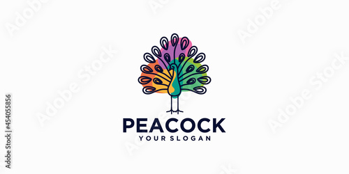 peacock logo design reference