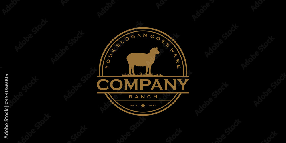 Fototapeta premium vintage logo farm and ranch, logo reference for business