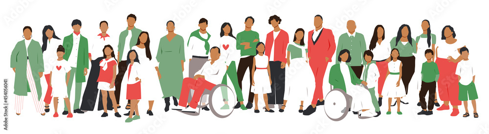 Greeting card for Independence day of Mexico.Flat vector illustration. Greeting card for Independence day of Mexico.Flat vector illustration.