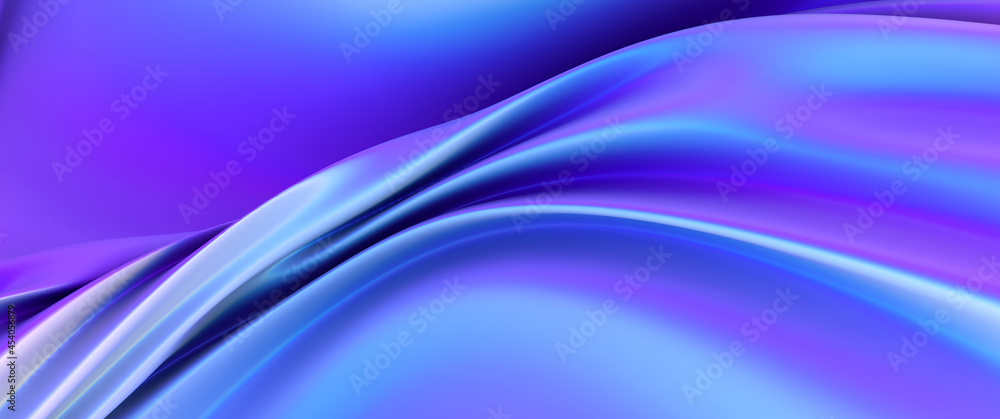 Cloth fabric gradient waves abstract background. Iridescent chrome wavy surface. Liquid surface, ripples, reflections. 3d render illustration. Cloth fabric gradient waves abstract background. Iridescent chrome wavy surface. Liquid surface, ripples, reflections. 3d render illustration.