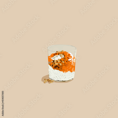 apricot mousse with chia seeds