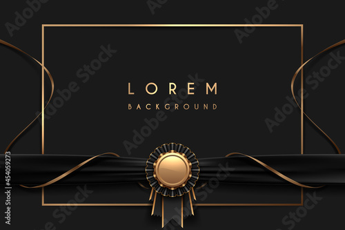 Black and gold luxury frame template