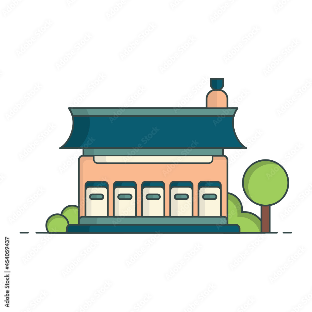 Obraz premium unique vintage house icon illustration