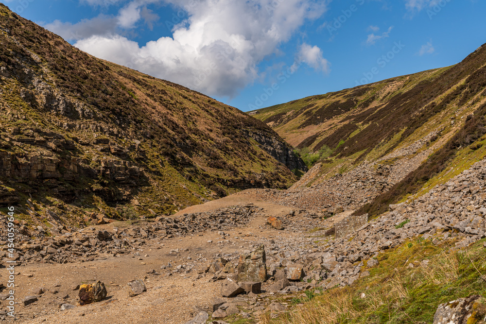 The remains of Blakethwaite Mine near Gunnerside, North Yorkshire, England, UK The remains of Blakethwaite Mine near Gunnerside, North Yorkshire, England, UK