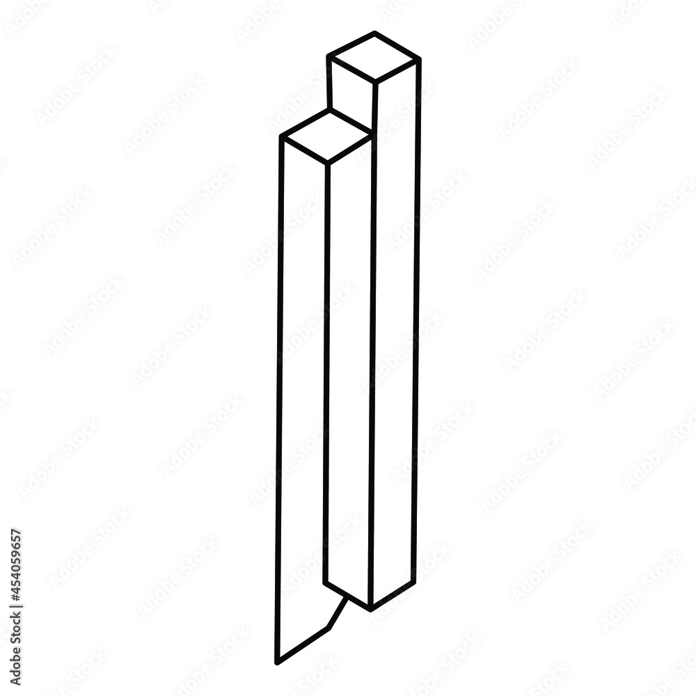 Impossible object. Optical illusion. 3d illustration. Unreal geometric figures. Op art. Impossible object. Optical illusion. 3d illustration. Unreal geometric figures. Op art.