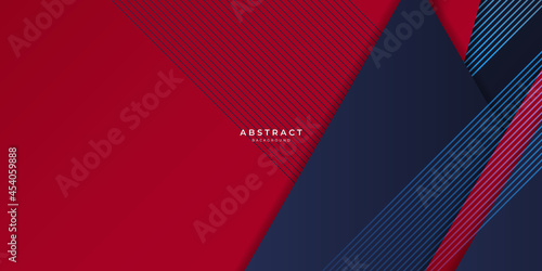 America presentation background with red and blue contrast color triangle abstract shapes
