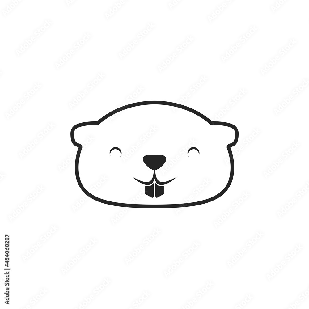 Beaver icon isolated on white background Beaver icon isolated on white background