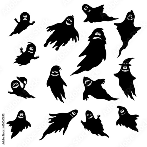 Halloween Ghosts Silhouettes