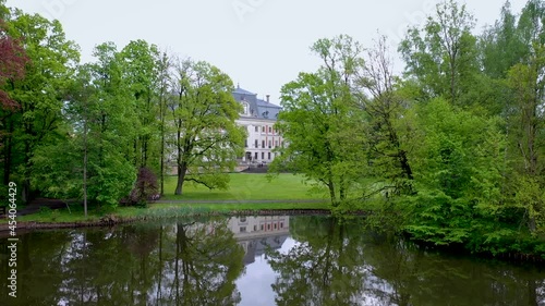 Castle in Pszczyna town in Silesia region of Poland, 4k video photo