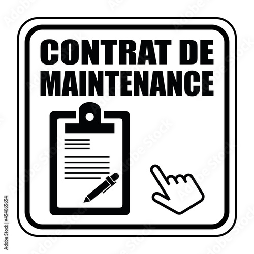 Logo contrat de maintenance. photo