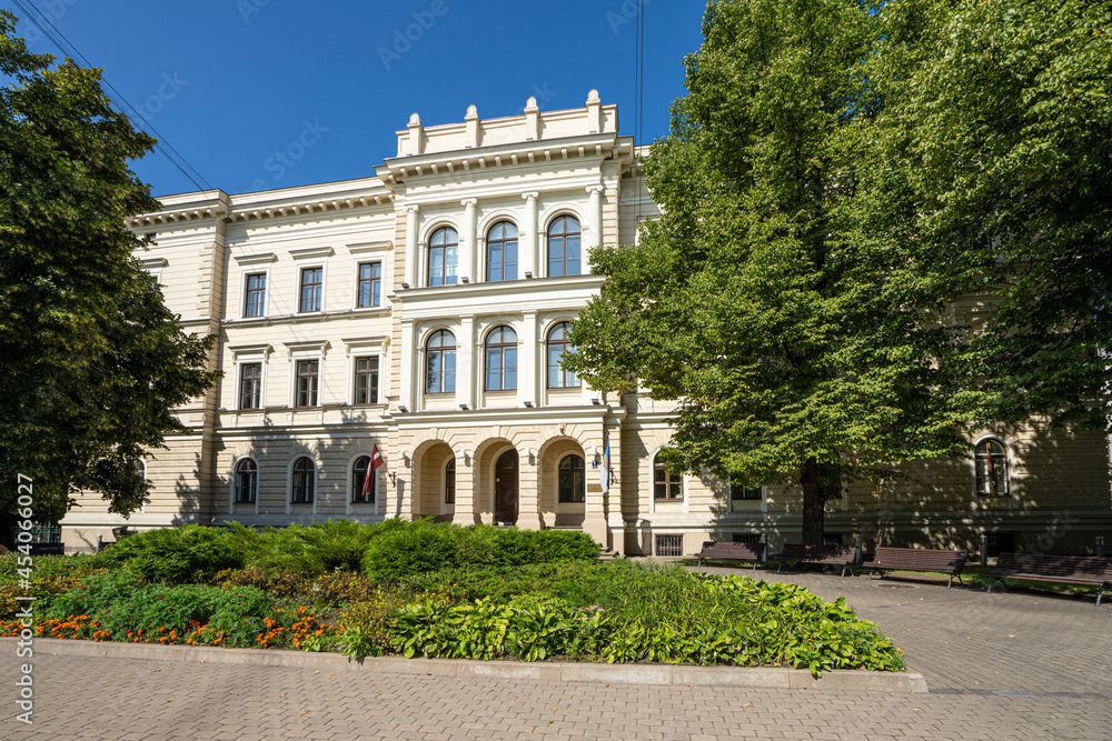 Fototapeta premium Rigas Valsts 2 gymnasium in Riga, Latvia