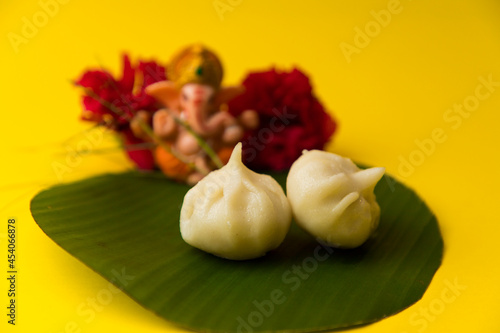 Modak, an Indian sweet made during Ganeshotsav for lord Ganesha. photo