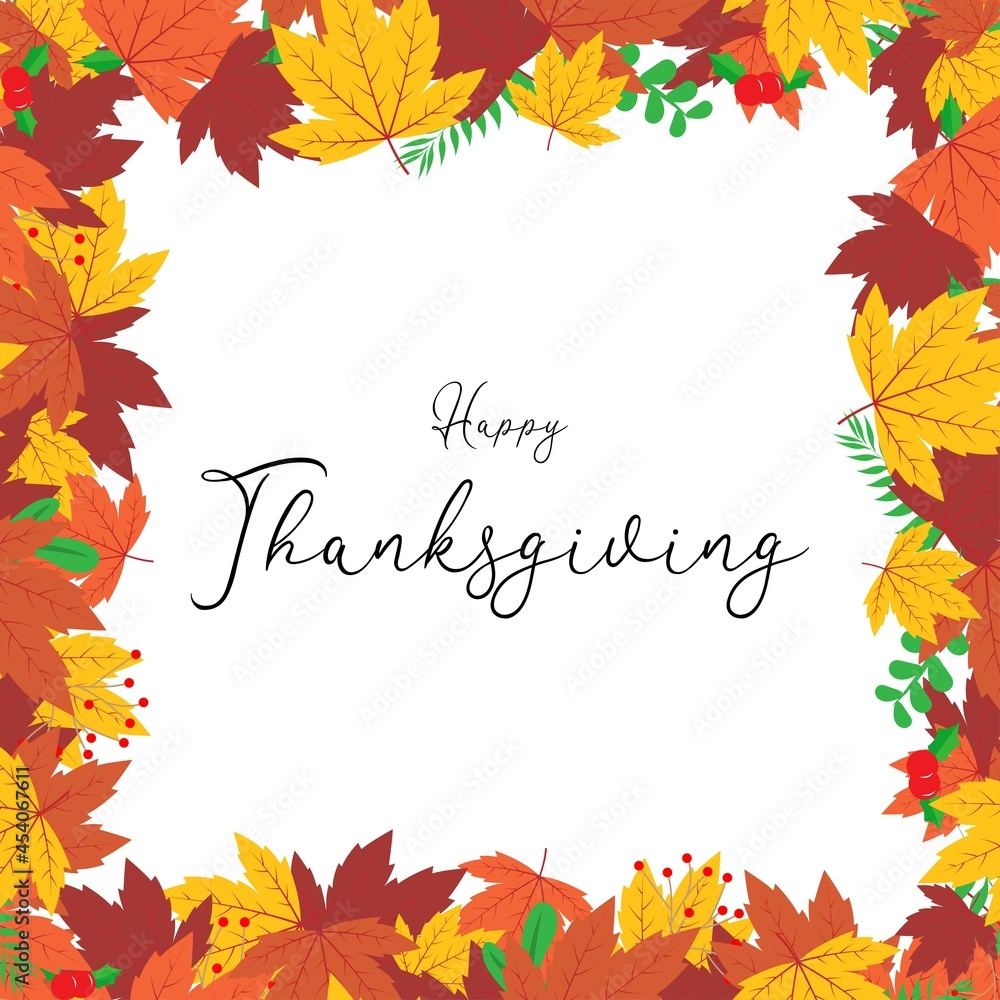 Vector illustration for thanks giving with autumn leaves. Vector illustration for thanks giving with autumn leaves.
