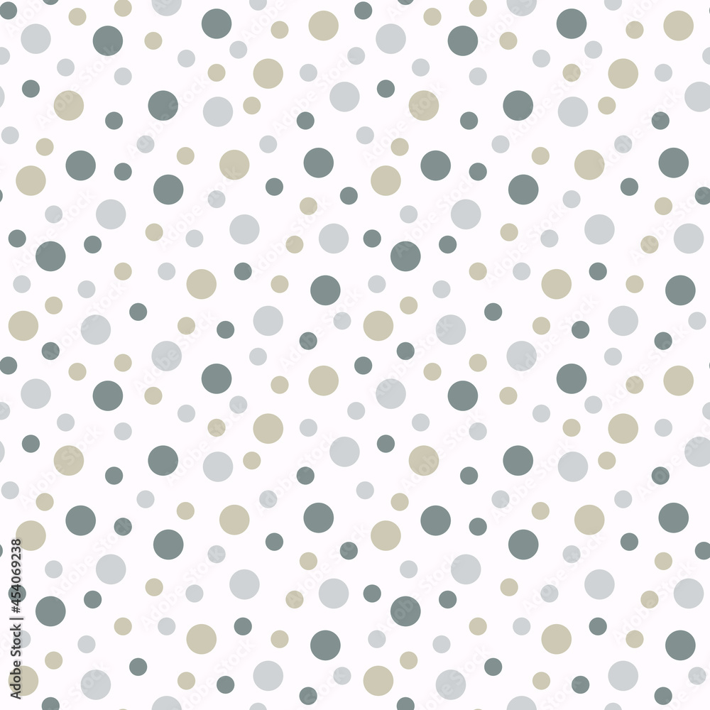 Seamless vector pattern with circles. Geometric abstract pattern of circles of different diameters. For fabric, paper, wrap, textile, poster, scrapbooking, wallpaper or background