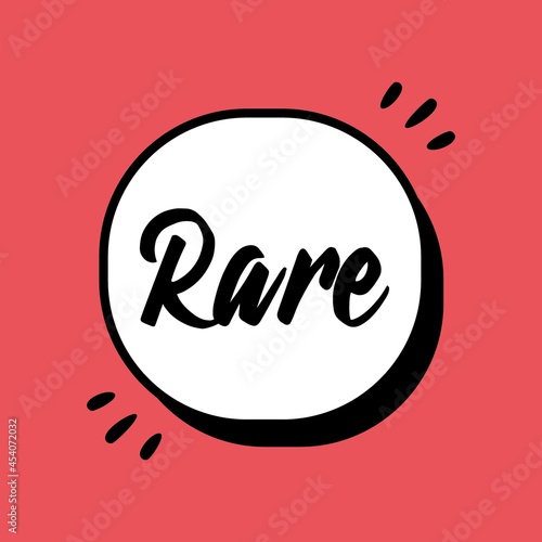 Sketch doodle speech bubble with rare communication phrase
