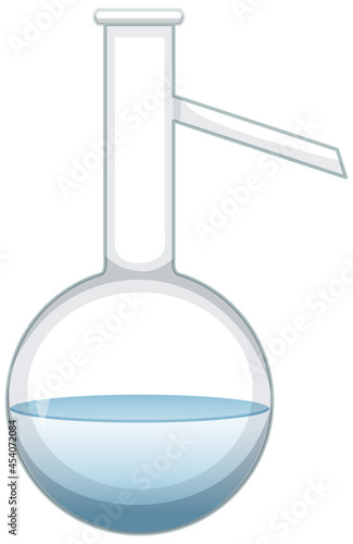 A Laboratory Equipment with a retort on white background