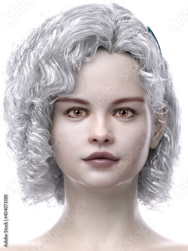 3D rendering illustration female model avatar