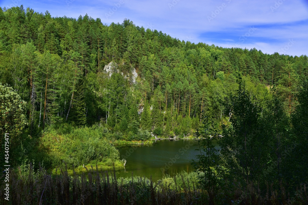 Big lake of the Mazuevskaya karst depression.