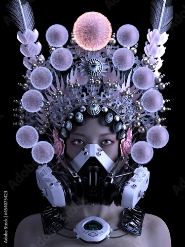 3D rendering illustration Chinese Peking opera actors