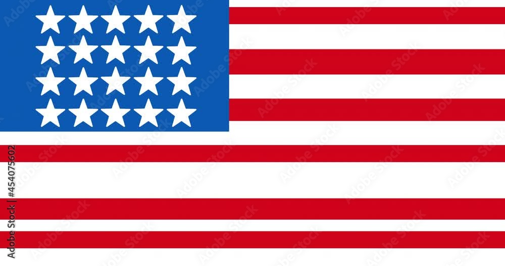 Animation of american flag with moving stars and stripes Animation of american flag with moving stars and stripes