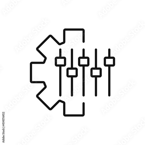 Mass Customization Vector Line Icon. Customisation Concept. Flat design.