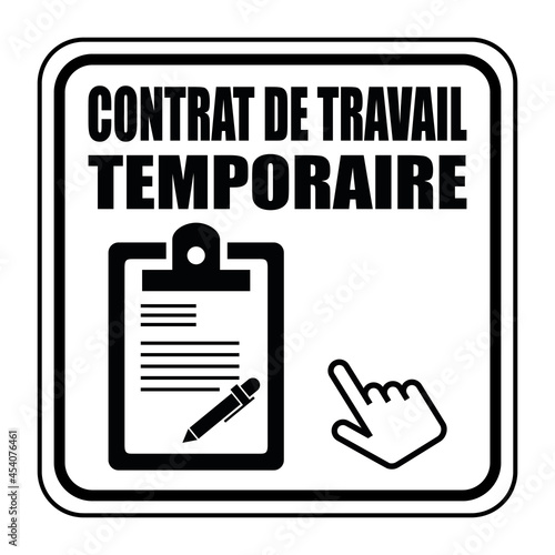 Logo contrat de travail temporaire.