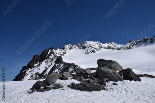 Rocky Snow Mountain Top Val Thorens France