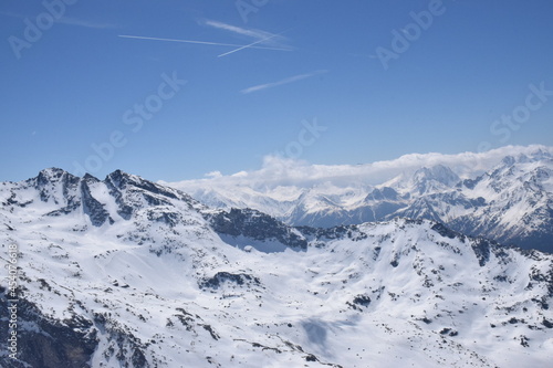 Scenic Cloudy Snow Mountain View France Val Thorens © DJBStock