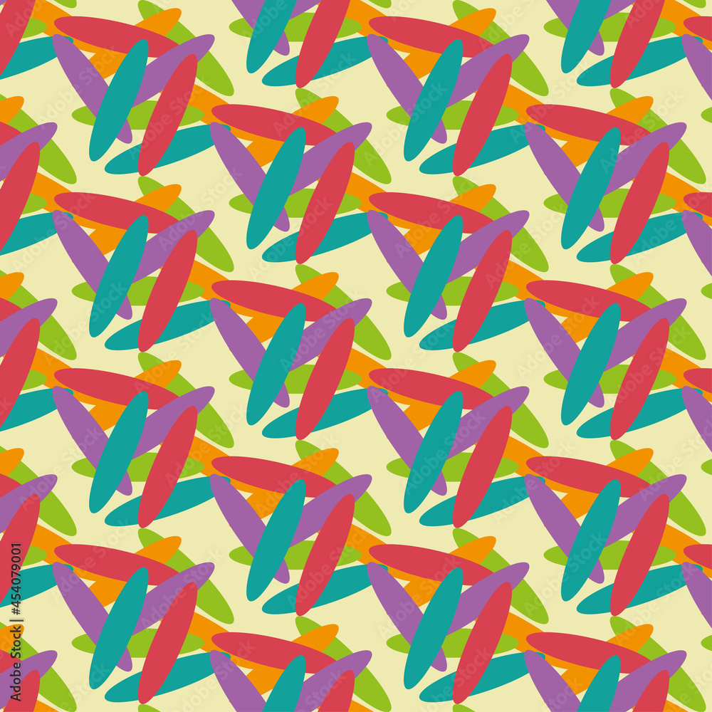 pattern with abstract colorful ovals