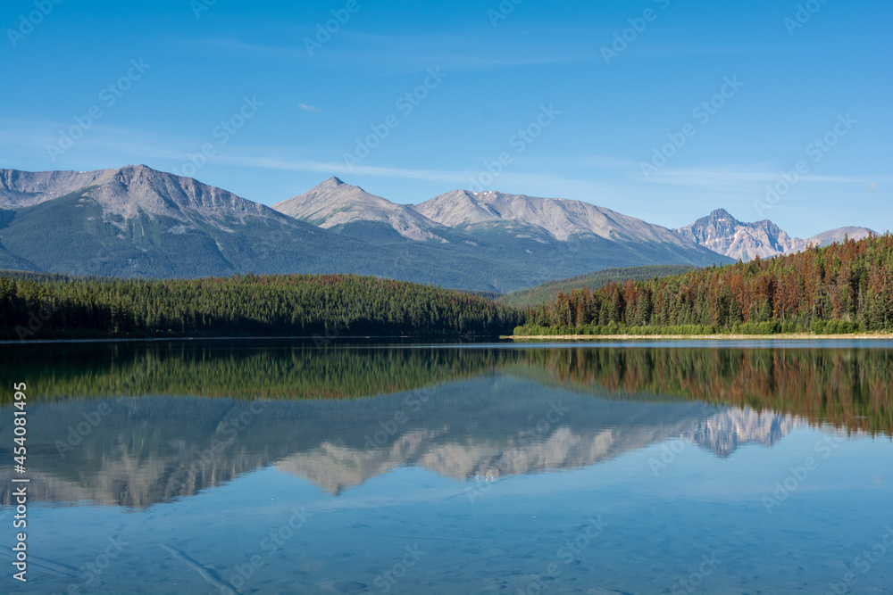 A beautiful lake. Clear water of a mountain lake. Pyramid Mountain at Pyramid Lake A beautiful lake. Clear water of a mountain lake. Pyramid Mountain at Pyramid Lake