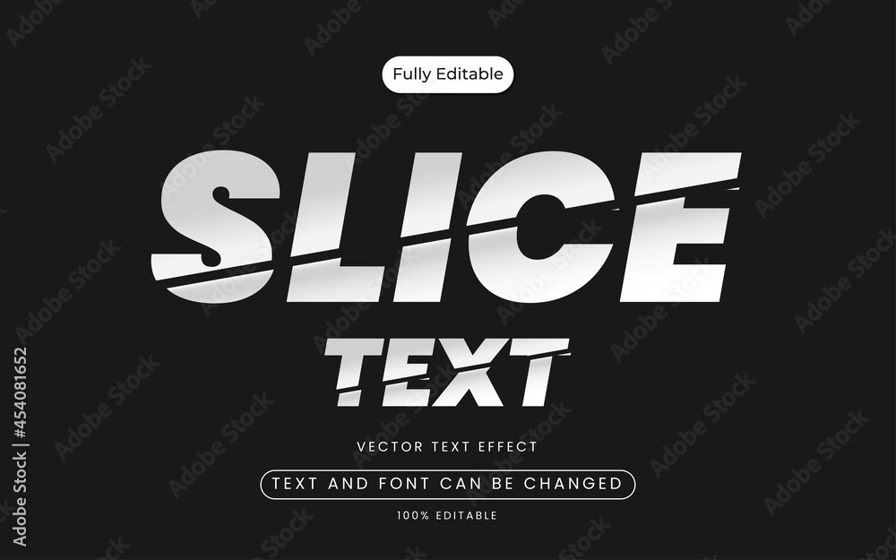 Creative sliced text effect